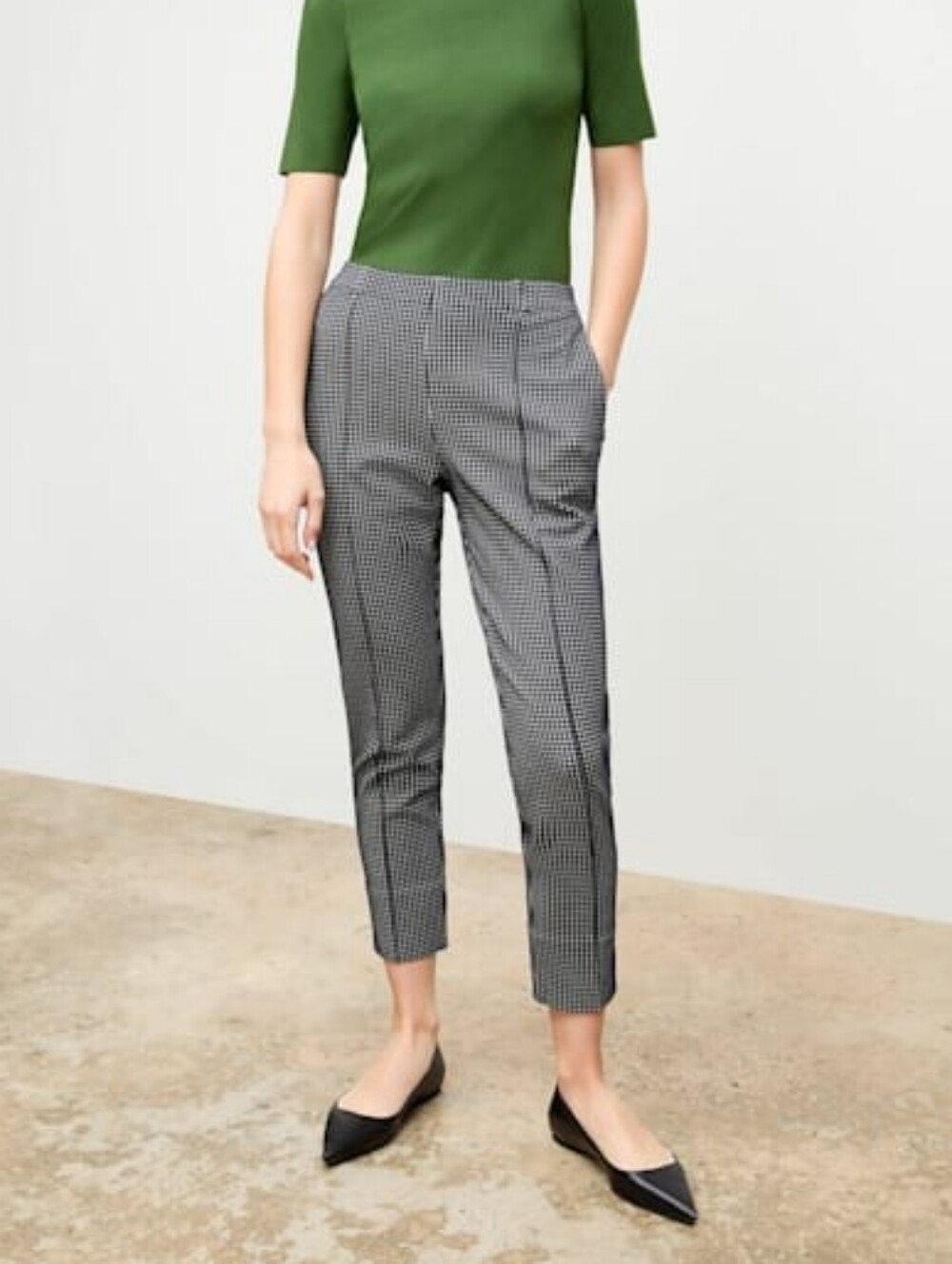 M.M. Lafleur The Colby Pant Stretch Houndstooth Size 14 Pull-on